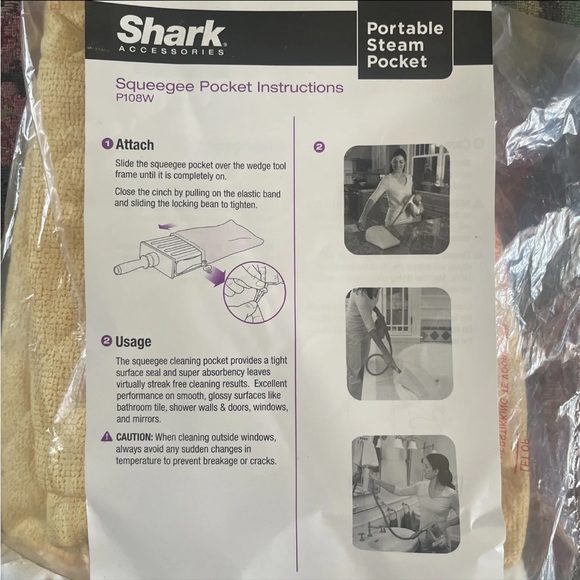 Shark Accessories 2 Yellow Squeegee Pockets P108W  ~New!! - Picture 6 of 7